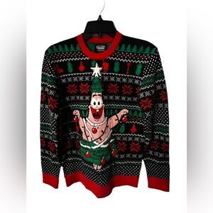 Spongebob Patrick Star Ugly Christmas Sweater LIKE NEW